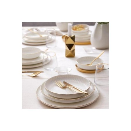 Kütahya Porselen BNCRS24Y220 Bone Crest 6 Kişilik 24 Parça Yemek Takımı