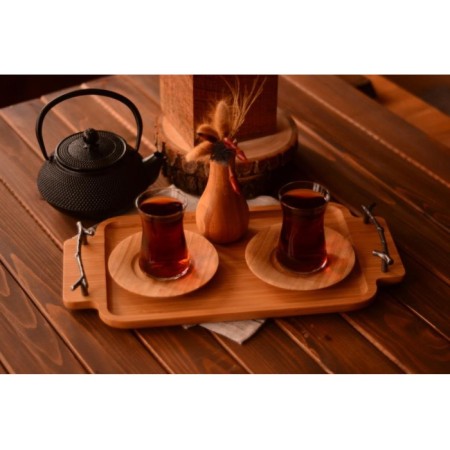 Bambum Lachi Metal Kulplu Küçük Tepsi B0508