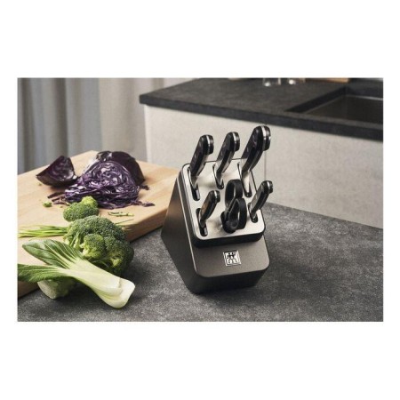 Zwilling 7 Parça Blok Bıçak Seti Kendinden Bilemeli Siyah-Antrasit 337614000