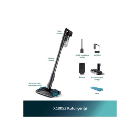 Philips Aqua Kablosuz Şarjlı Dikey Süpürge XC8054/01