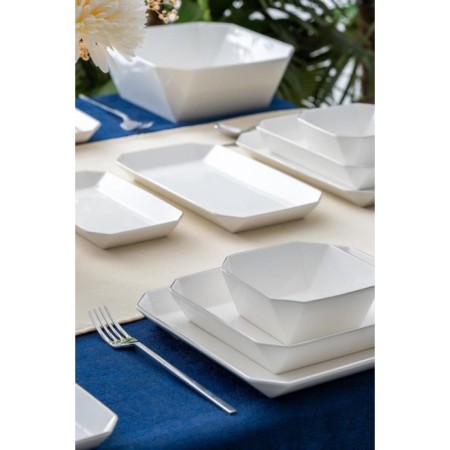 Acar Lexı Sılver 6 Kişilik 29 Parça Kare Yemek Takımı PORWM-05376