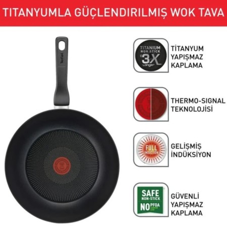 Tefal Titanium Force Wok Tava 28 Cm