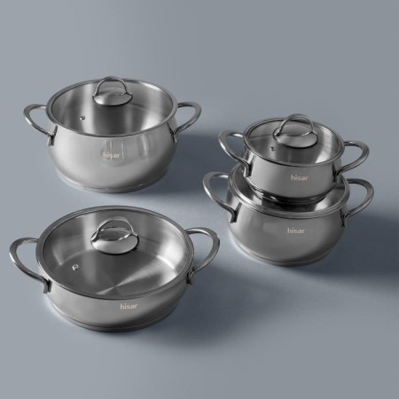 Hisar Verona 8 Parça Çelik Tencere Takımı