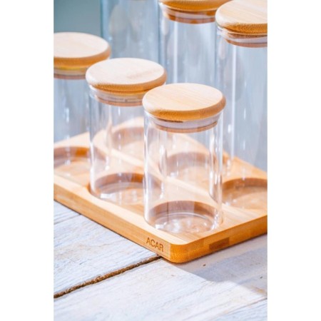 Acar Malıbu 6'Lı Bambu Standlı Baharatlık LND-07562