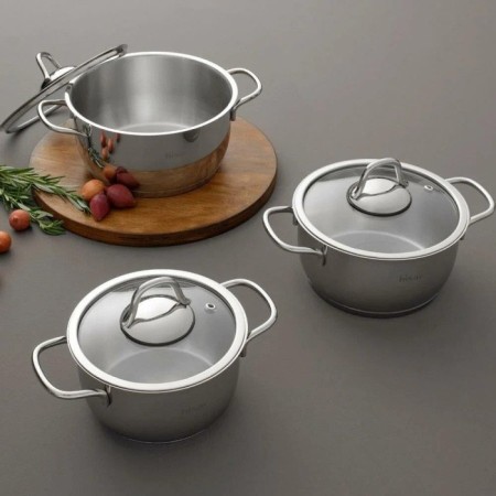 Hisar Teos Metal Saplı Mini 6 Parça Tencere Seti