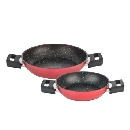 Hisar Ares 2 Parça Sahan Seti Siyah Soft Touch(18 Cm+22 Cm)