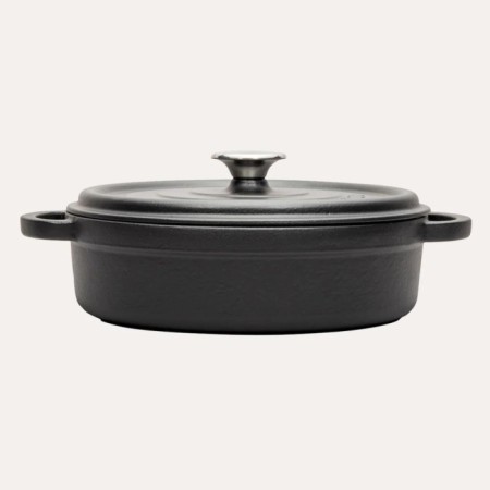 Sürel Mat Emayeli 28 Cm Siyah Döküm Karnıyarık Tenceresi