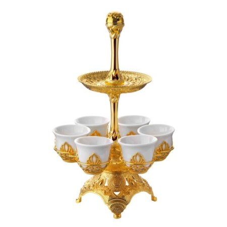 Busem Zamak 2 Katlı Tablalı Mırra Sunum Seti 14-011-K-18