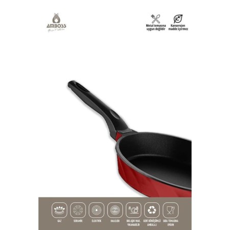 Amboss Vento 3 Parça Tava Seti Kırmızı VEN-2100