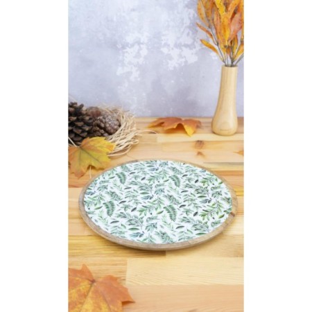 Bambum Kangura Yuvarlak Tepsi Yaprak Büyük B5957