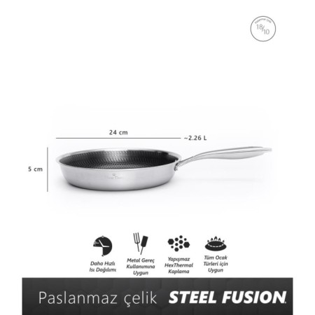 Maxx Doria Steel Fusion 24 Cm Tava PA3012