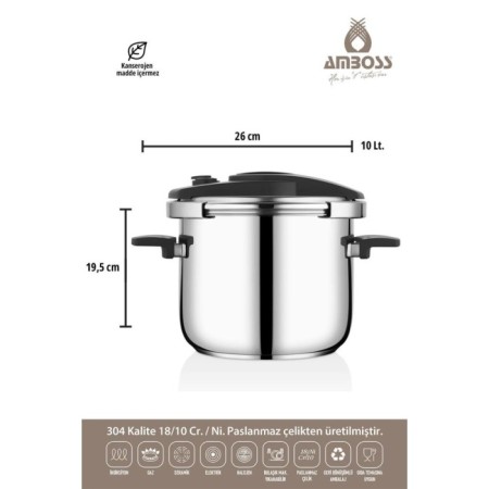Amboss Eniomatik 10 Lt Düdüklü Tencere ENİ-1684