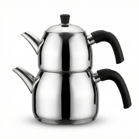 Hisar Hera Midi Çelik Çaydanlık Siyah