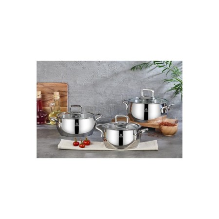 Falez Vento Çelik 6 Parça Güveç Midi Tencere Seti VNT1037