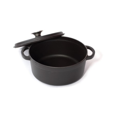 Sürel Mat Emayeli 20 Cm Mat Siyah Döküm Tencere