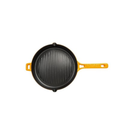 Parlak Mat Emayeli Degrade Turuncu 26 Cm Yuvarlak Bombe Izgara Tava