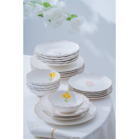 Acar De Santıago Porselen 6 Kişilik 24 Parça Yemek Takımı POR-08397