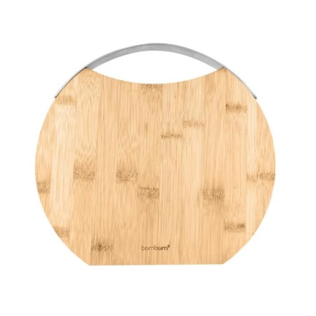 Bambum Zoe Çelik Kulplu Kesme Tahtası Yuvarlak Küçük B6020