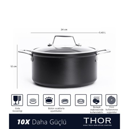 Maxx Doria Thor 24 Cm Derin Tencere PA3035