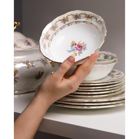 Maxx Doria Czech Collection Luster Flower 12 Kişilik 60 Parça Yemek Takımı PA2110