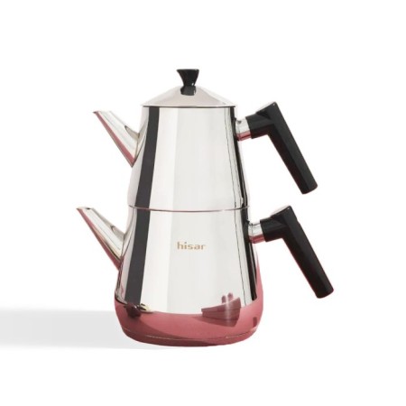 Hisar Heybeli Plus Maxi Siyah Çaydanlık Takımı