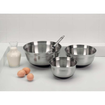Brabantia Matt Steel Black 3'Lü Karıştırma Kase Seti BRA363900