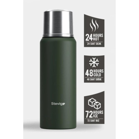 Stevıg 4 Camp Klasik Vakumlu Çelik Termos 1 Lt Green ST-205