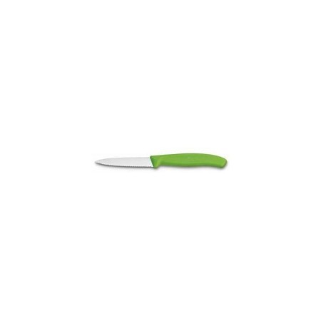Victorinox SwissClassic 8 Cm Tırtıklı Yeşil Soyma Bıçağı 6.7636.L114