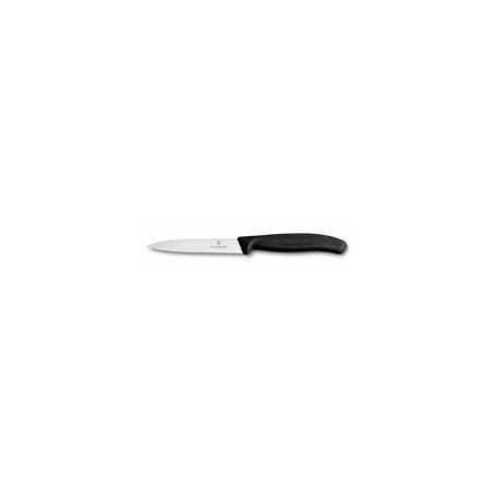 Victorinox SwissClassic 10 Cm Siyah Tırtıklı Soyma Bıçağı 6.7733