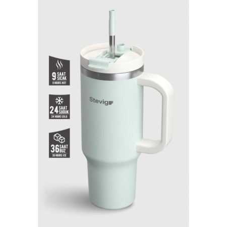 Stevıg 2 Moods Tuck-In Tumbler Sızdırmaz Çelik Termos 900 Ml Sprout Green ST-240