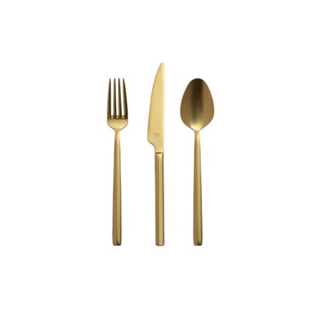 Hisar Titanyum Gold 6 Kişilik 18 Parça Çatal Kaşık Bıçak Takımı