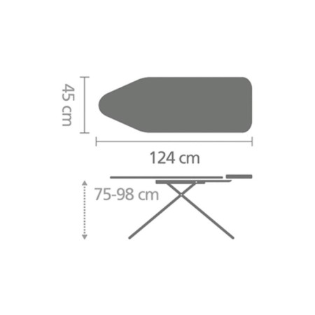 Brabantia Buhar Kazanı Standlı Denım Black Desenli Ütü Masası BRA134746