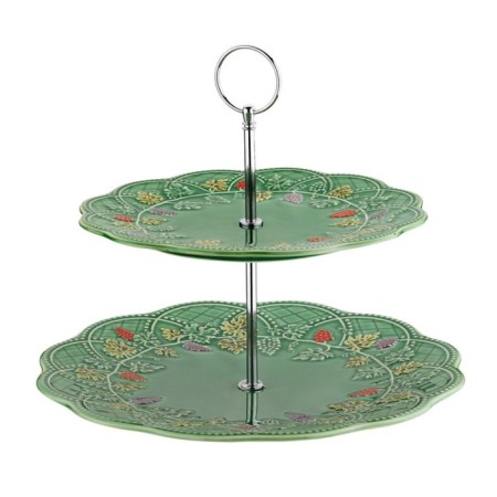 Lucky Art Vınea Seramik 2 Katlı Kek Standı LYGD020