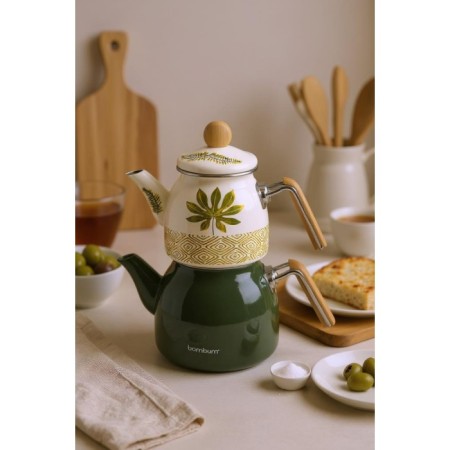 Bambum Unique Bambu Kulplu Çaydanlık Takımı Herb B6561