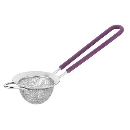 Tantitoni 100-01 Mor Silikon Saplı Paslanmaz Çelik Çay Süzgeçi 6cm MESH HTD10DM