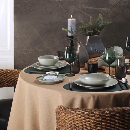 Pearl Porselen Soho Yeşil 6 Kişilik 24 Parça Yuvarlak Yemek Takımı SOH24Y2730P03