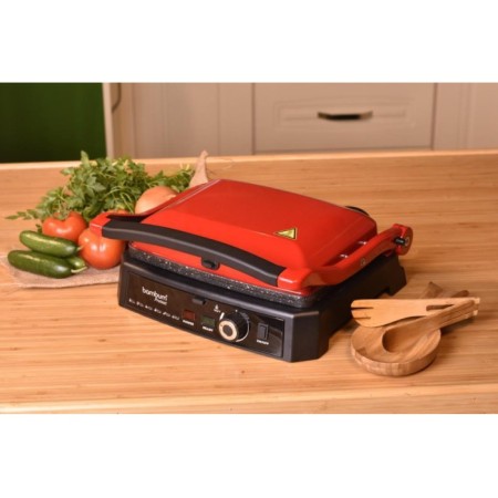 Bambum Tost-Pro Kırmızı Izgaralı Tost Makinası B3291