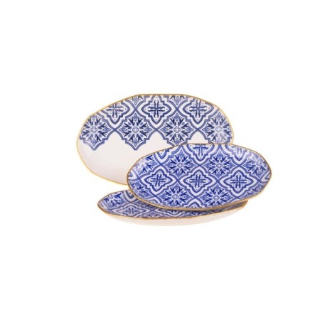 Bambum Moderna Oriental 3 Lü Kayık Tabak (26-30 Cm) B3873