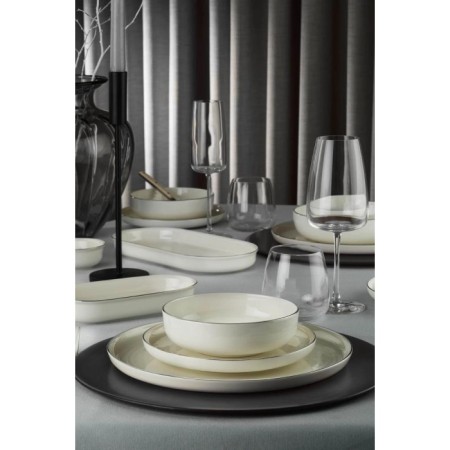 Kütahya Porselen BNMOD26YT220 Bone Moderna Platin 6 Kişilik 26 Parça Yemek Takımı