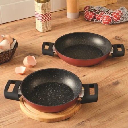 Hisar Ares 2 Parça Sahan Seti Siyah Soft Touch(18 Cm+22 Cm)