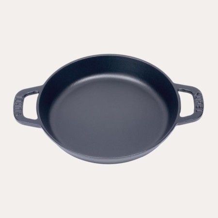 Sürel Mat Emayeli 22 Cm Yuvarlak Düz Döküm Sahan Mat Siyah