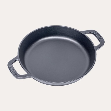 Sürel Mat Emayeli 22 Cm Yuvarlak Düz Döküm Sahan Mat Siyah