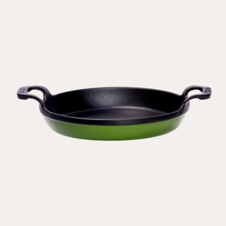 Parlak Mat Emayeli 22 Cm Kare Düz Sahan Parlak Yeşil