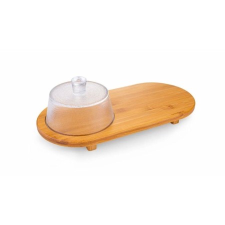 Bambum Hira Cam Kapaklı Peynir Seti Oval B5006