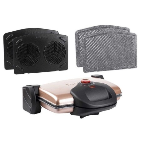 Tantitoni Granit Waffle ve Düz Plakalı Izgara ve Tost Makinesi Rose Gold T2072WRG