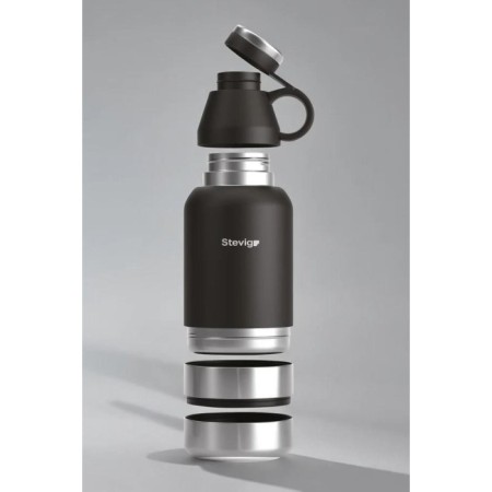 Stevıg 4 Multı Cup Çelik Termos 900 Ml Black ST-211