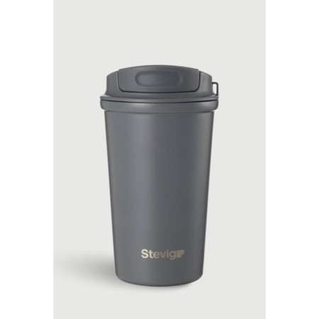 Stevıg 4 Work Flıp Open Coffee Mug Çelik Termos 400 Ml Grey ST-251