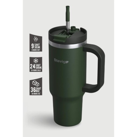 Stevıg 2 Moods Tuck-In Tumbler Sızdırmaz Çelik Termos 900 Ml Green ST-237