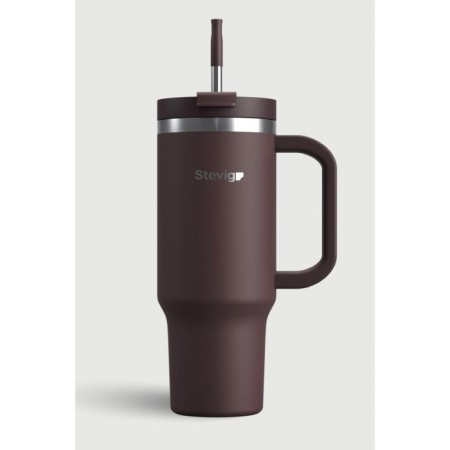 Stevıg 2 Moods Tuck-In Tumbler Sızdırmaz Çelik Termos 900 Ml Chocolate Plum ST-238