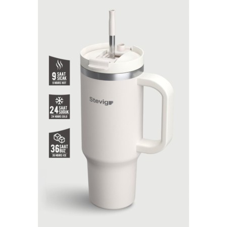 Stevıg 2 Moods Tuck-In Tumbler Sızdırmaz Çelik Termos 900 Ml Whıte Sand ST-242